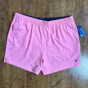 new with tags Nautica pink swim trunks with white drawstring not shown
